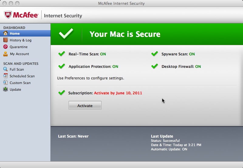 mcafee internet security for mac download